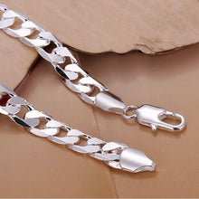 Men's 8MM Chain Bracelet Women's DIY Jewelry Sliver Plated Lobster Clasp Link Bracelets EF8