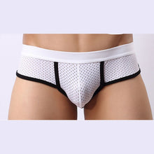 Men's Acrylic Mesh Low-Rise Briefs U Convex Bulge Pouch Underwear Underpants EF8