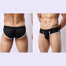 Men's Acrylic Mesh Low-Rise Briefs U Convex Bulge Pouch Underwear Underpants EF8