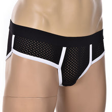 Men's Acrylic Mesh Low-Rise Briefs U Convex Bulge Pouch Underwear Underpants EF8