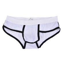 Men's Acrylic Mesh Low-Rise Briefs U Convex Bulge Pouch Underwear Underpants EF8