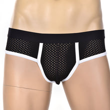 Men's Acrylic Mesh Low-Rise Briefs U Convex Bulge Pouch Underwear Underpants EF8