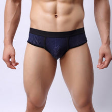 Men's Acrylic Mesh Low-Rise Briefs U Convex Bulge Pouch Underwear Underpants EF8