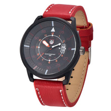 Military Leather Waterproof Date Quartz Analog Army Men's Quartz Wrist Watches EF8
