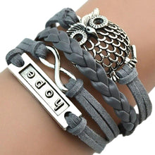 Multilayer Braided Bracelets Hope Letter Charm Bracelet Woven Faux Leather Bracelet   Bangle For Women EF8
