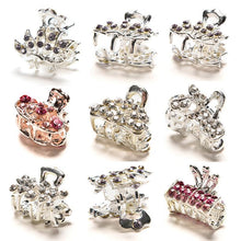 Muti-Color Butterfly Crystal Flower Mini Hair Claw Clamp Hair Clip Hair Pins Hairwear for Girls Valentine's Day Gift EF8