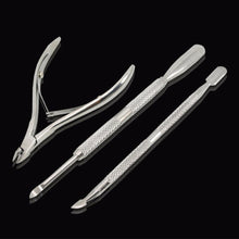 Nail Art Stainless Steel manicure Cuticle nipper solingen Spoon Pusher Remover Cutter Nippers Clipper File Trimmer Manicure Tool EF8