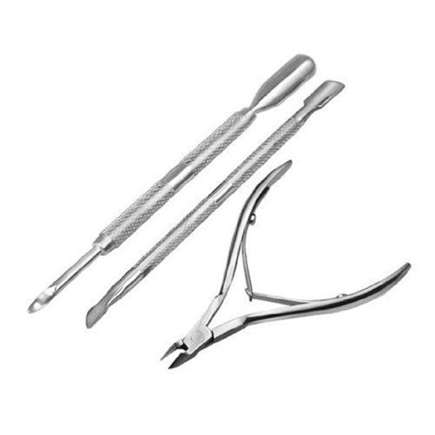 Nail Art Stainless Steel manicure Cuticle nipper solingen Spoon Pusher Remover Cutter Nippers Clipper File Trimmer Manicure Tool EF8