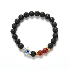 Natural Stone Bead Buddha Bracelets Turquoise Lava Onyx Natural Stone Bead Bracelet Hamsa H  Charm Bracelet  EF8