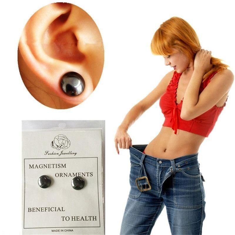 Healthy Stimulating Acupoints Stud Earring Bio magnetic therapy weight loss earrings magnet in ear eyesight slimming EF8