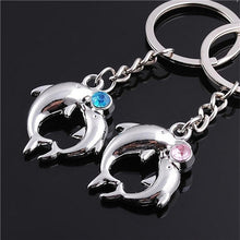 Lovely Lovers Alloy Key Chain Romantic Distinctive Couple Dolphin Keychain Gifts  EF8