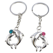 Lovely Lovers Alloy Key Chain Romantic Distinctive Couple Dolphin Keychain Gifts  EF8