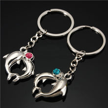 Lovely Lovers Alloy Key Chain Romantic Distinctive Couple Dolphin Keychain Gifts  EF8