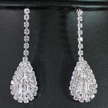 Bridal Chic Crystal Rhinestone Water Drop Necklace Earrings Set Gifts For Women  EF8