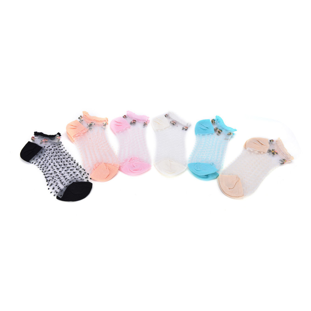 Anklets Socks Wowens Ladies Multicolor Sexy Frilly Lace Ruffle Short Ankle Socks EF8