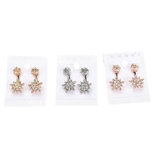 Exquisite jewelry ear rhinestones sparkling rhinestone snowflake Stud Earrings for woman EF8