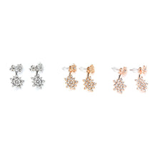 Exquisite jewelry ear rhinestones sparkling rhinestone snowflake Stud Earrings for woman EF8