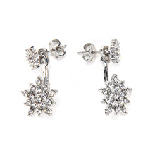 Exquisite jewelry ear rhinestones sparkling rhinestone snowflake Stud Earrings for woman EF8