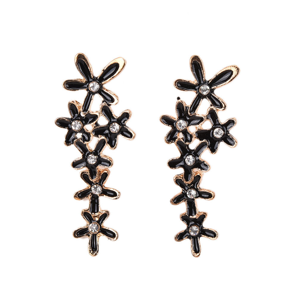 jewelry drip snowflake long drop earrings trendy dangle earring for women EF8
