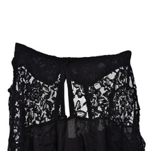 Long Sleeves Stitching Slim A-Line Mini Short Black Dress Lace Women Dress Floral Backless Dress EF8