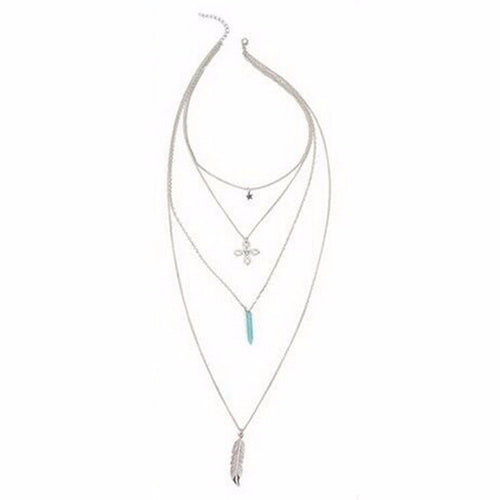 chain tassel necklace maxi collar bib Necklaces   Pendants multilayer necklace choker Necklaces for women EF8