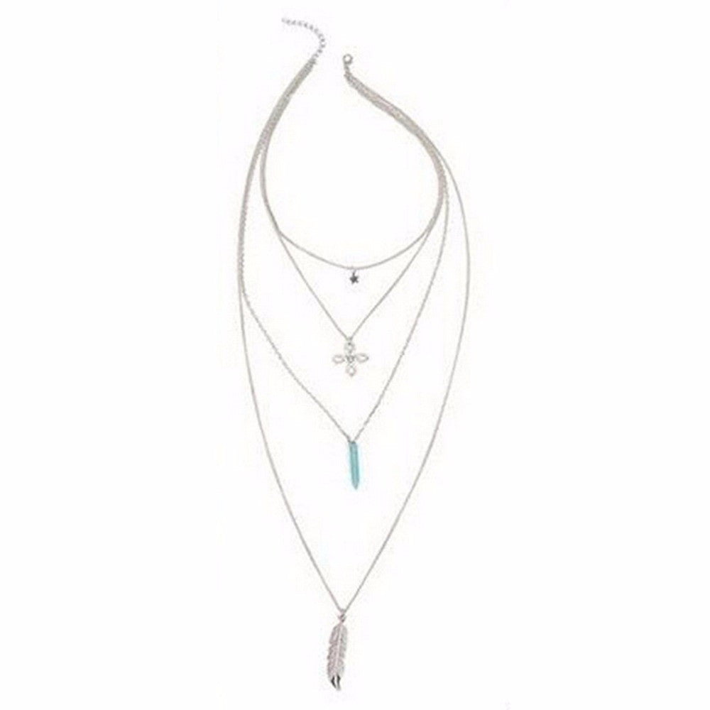 chain tassel necklace maxi collar bib Necklaces   Pendants multilayer necklace choker Necklaces for women EF8
