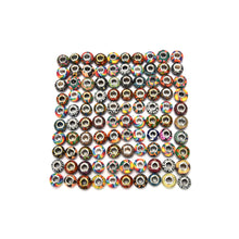 100Pcs Mixed Color Silver Plated Big Hole Loose Beads Fit European Jewelry Braclet Charms DIY EF8