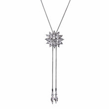 Crystal Flower Snow Sweater Chain Long Crystal P ents Clovers Long Necklace EF8