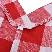 Elegant Big Square Patchwork Deep V Neck Long Women Shirts 3XL Red Plaid Women Shirts EF8