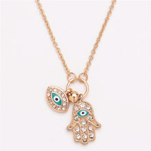 Fatima Hamsa H  Turkey Blue Evil Eye Necklace Charm Pendant Jewish Jewelry EF8