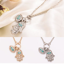 Fatima Hamsa H  Turkey Blue Evil Eye Necklace Charm Pendant Jewish Jewelry EF8