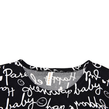 Korea Style Women Tops T-Shirt Letter Print top Scoop Neck Knitted Long Shirts Pullover EF8