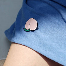 Metal Monkey Peach Blueberries Avocado Collar Pins Badge Corsage Brooch EF8