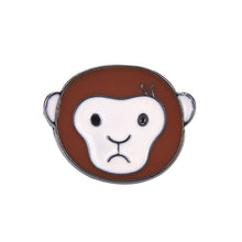 Metal Monkey Peach Blueberries Avocado Collar Pins Badge Corsage Brooch EF8