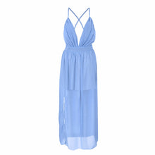 Maxi Dress Women Floor-length Sleeveless Sexy Deep V neck Long Dress High Waist Empire Party Dresses EF8