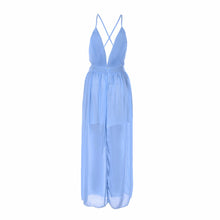 Maxi Dress Women Floor-length Sleeveless Sexy Deep V neck Long Dress High Waist Empire Party Dresses EF8