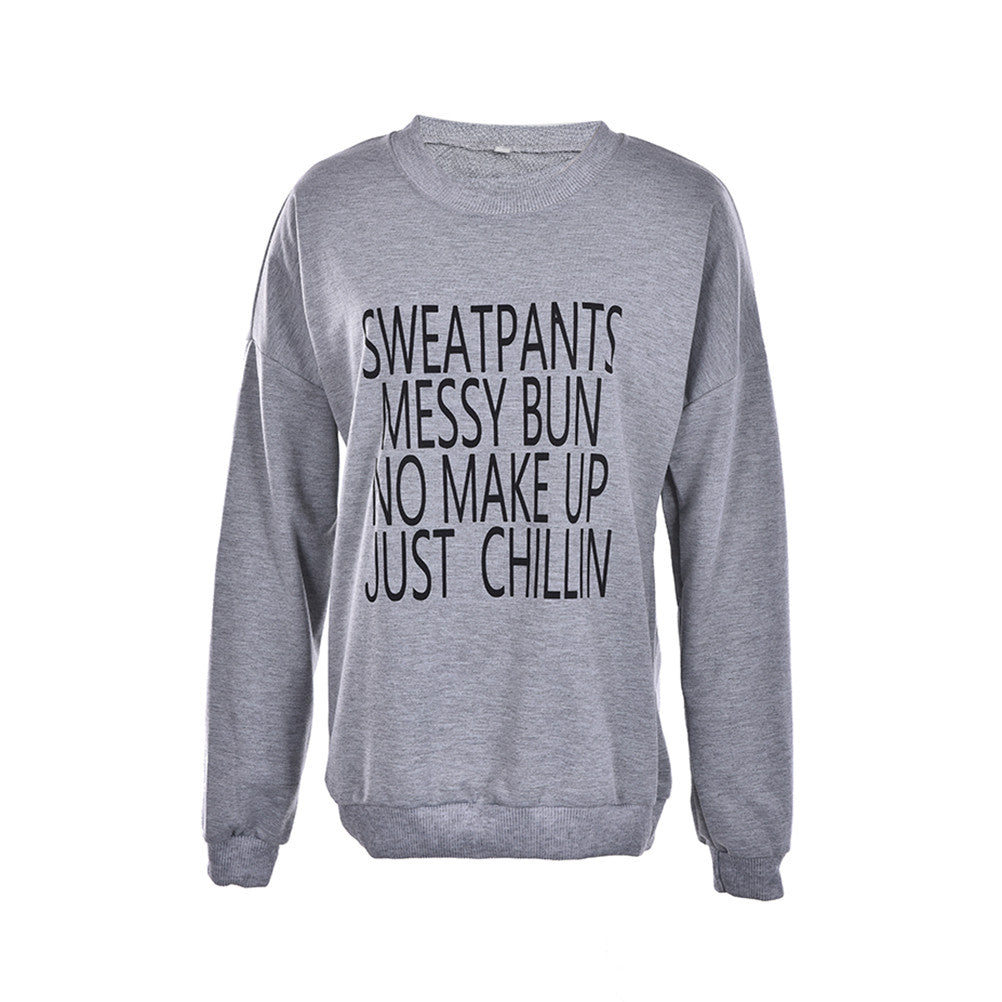 Women Sweatshirt Hoodies Sweatshirt Women Letter Printed Pullover Tracksuit Long-sleeve Casual Sweatshirt EF8