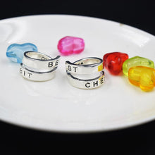 Couple Ring For Best Friends Forever Gift Best Bitches Rings Split word Two Rings EF8
