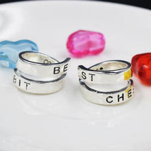 Couple Ring For Best Friends Forever Gift Best Bitches Rings Split word Two Rings EF8