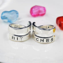 Couple Ring For Best Friends Forever Gift Best Bitches Rings Split word Two Rings EF8
