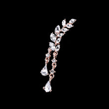 jewelry Korean silver gold crystal leaves drop earrings For women Gift EF8