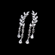 jewelry Korean silver gold crystal leaves drop earrings For women Gift EF8