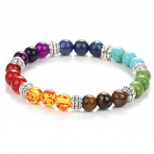 7 Chakra Mixed Stone Healing Pray Mala Chakra Bracelet Men Women Bracelet Buddha Beads Jewelry  EF8
