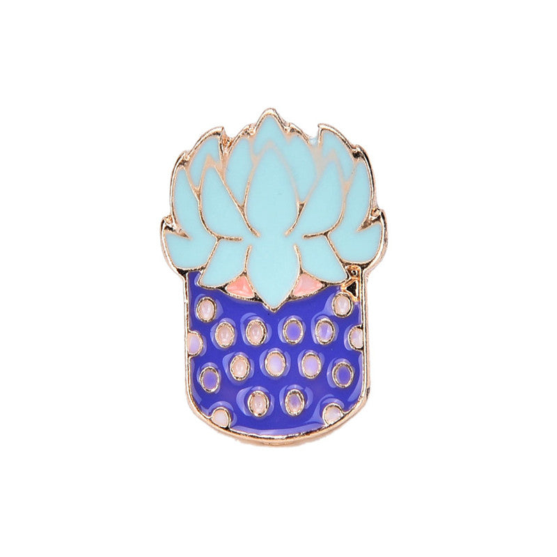 jewelry Cactus Metal Brooch Pins Button Pins Jeans Bag Decoration EF8