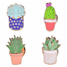 jewelry Cactus Metal Brooch Pins Button Pins Jeans Bag Decoration EF8