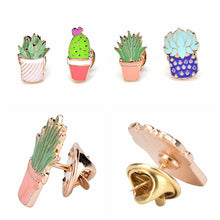 jewelry Cactus Metal Brooch Pins Button Pins Jeans Bag Decoration EF8