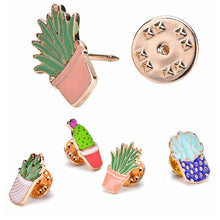 jewelry Cactus Metal Brooch Pins Button Pins Jeans Bag Decoration EF8