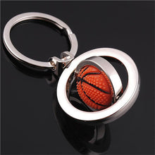 s 3D Sports Rotating Basketball football soccer Keychain Keyring Ring Key Fob Ball Gifts For Men  EF8