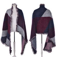 s Wool Tassels Plaid Checks Wide Lattices Long Scarf Shawl Wrap Scarve3 Colors EF8