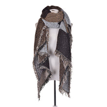 s Wool Tassels Plaid Checks Wide Lattices Long Scarf Shawl Wrap Scarve3 Colors EF8